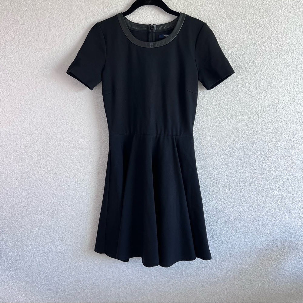 Madewell Women’s Black Leather Trim‎ Dress